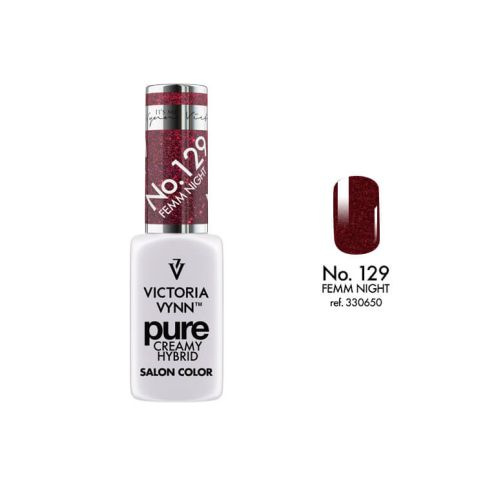 VICTORIA VYNN 129 Pure Creamy Hybrid Femm Night kremowy Lakier hybrydowy 8ml 