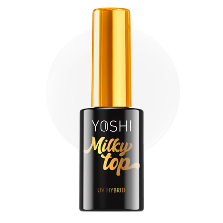 Yoshi Top Milky Mleczny Top Hybrydowy do Paznokci 10 ml