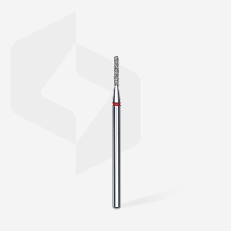 Staleks Frez Diamentowy Zaokrąglony Walec Czerwony Expert 1,4 mm/ 8 mm