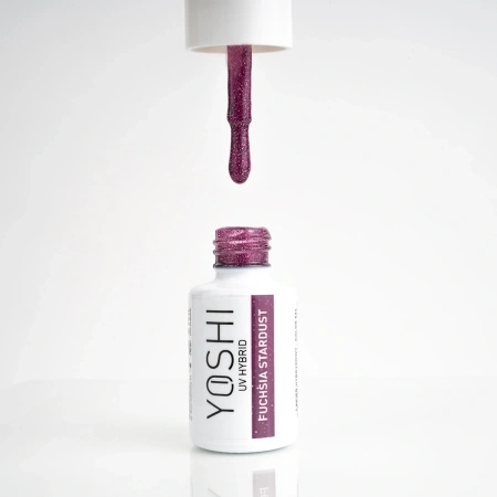 Yoshi Lakier Hybrydowy 524 Fuchsia Stardust UV LED 6 ml