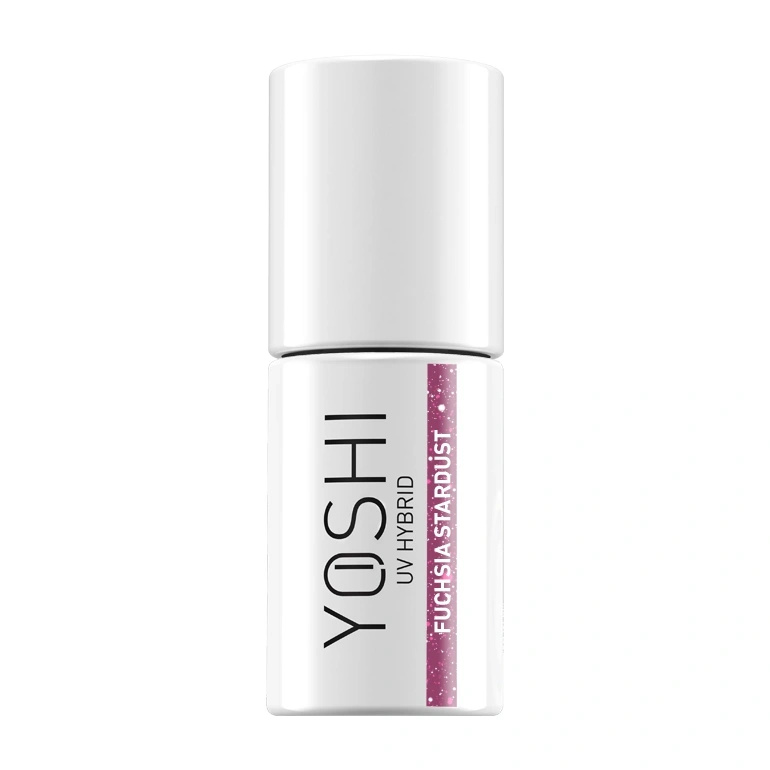 Yoshi Lakier Hybrydowy 524 Fuchsia Stardust UV LED 6 ml