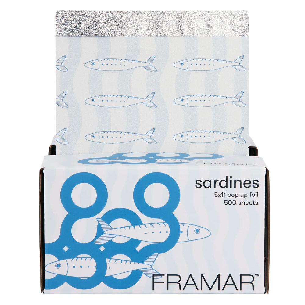 Framar Blue Sardines Folia Fryzjerska Ryflowana W Arkuszach 500 szt.