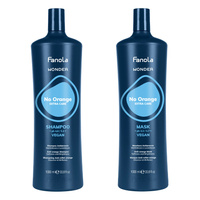 Fanola Zestaw Wonder No Orange Szampon Neutralizujący Ciepłe Tony 1000 ml + Maska 1000 ml