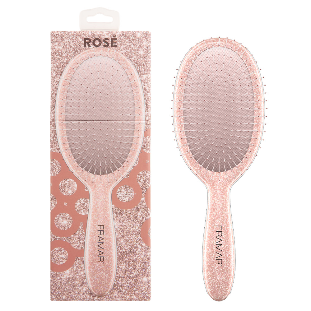 Framar Rose Gold Glitter Szczotka Do Rozczesywania Różowe Złoto Z Brokatem