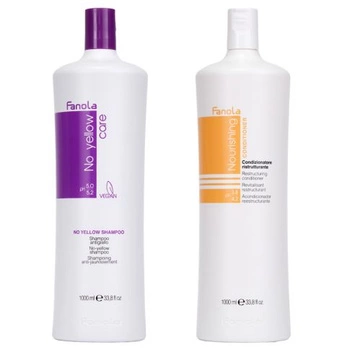 Fanola Zestaw Szampon No Yellow 1000 ml + Odżywka Nourishing 1000 ml 