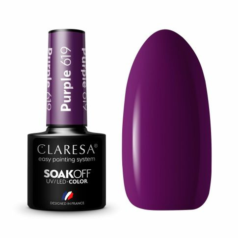 Claresa Lakier Hybrydowy Purple 619 5g 
