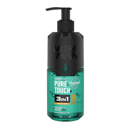 Nishman Shower Gel Pure Touch Żel Pod Prysznic 3w1 Do Ciała Twarzy i Włosów 480 ml