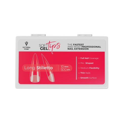 Victoria Vynn Soft Gel Tips Long Stiletto 
