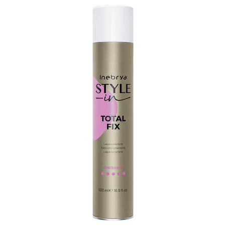 Inebrya Style-In Total Fix Extra Mocny Lakier Do Włosów 500 ml