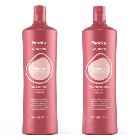Fanola Zestaw Wonder Volume Szampon Nadający Objętość 1000 ml + Odżywka 1000 ml