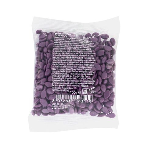 ItalWax Wosk Twardy w Granulkach Do Depilacji Bezpaskowej Śliwka 100g 