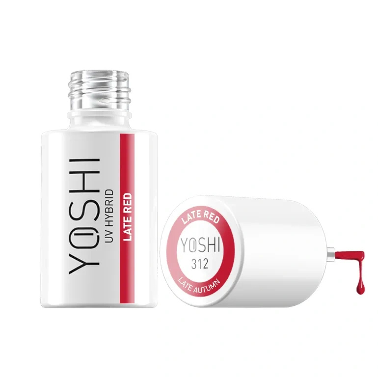 Yoshi Lakier Hybrydowy 312 Late Red UV LED 6 ml