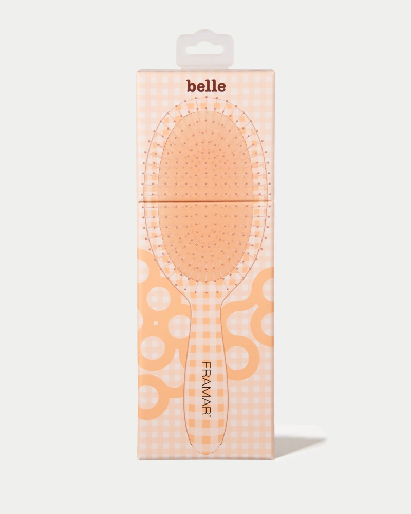 Framar Peach Please Belle Szczotka Do Rozczesywania Brzoskwiniowa Kratka