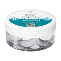 Pharm Foot Podo File Foam Layer 100 M Wymienne Nakładki Ścierne Na Podo Disc 50 szt. - Słoik