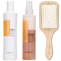 Fanola Zestaw Nourishing Szampon 350 ml + Odżywka Dwufazowa 200 ml + Szczotka 