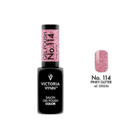 VICTORIA VYNN 114 Gel Polish Color Pink Glitter Lakier hybrydowy 8ml 