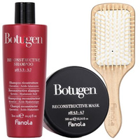 Fanola Zestaw Botugen Szampon 300 ml + Maska 300 ml + Szczotka 