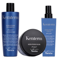 Fanola Zestaw Keraterm Szampon 300 ml + Maska 300 ml + Spray 200 ml 