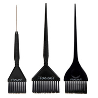 Framar Zestaw Czarnych Pędzli Do Koloryzacji 3 szt.