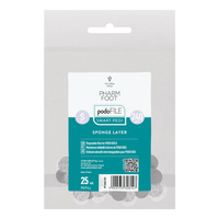 Pharm Foot Podo File Sponge Layer 240 S Wymienne Nakładki Ścierne Na Podo Disc 25 szt. - Refill Woreczek