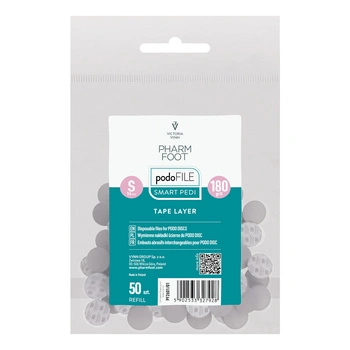 Pharm Foot Podo File Tape Layer 180 S Wymienne Nakładki Ścierne Na Podo Disc 50 szt. - Refill Woreczek