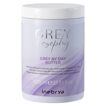 Inebrya Greylosophy Grey By Day Rozświetlająca Maska Do Włosów Blond i Siwych 1000 ml
