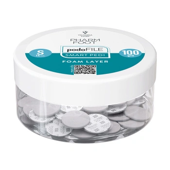 Pharm Foot Podo File Foam Layer 100 S Wymienne Nakładki Ścierne Na Podo Disc 50 szt. - Słoik