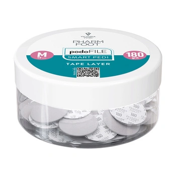 Pharm Foot Podo File Tape Layer 180 M Wymienne Nakładki Ścierne Na Podo Disc 50 szt. - Słoik