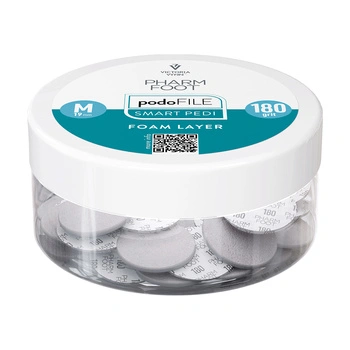 Pharm Foot Podo File Foam Layer 180 M Wymienne Nakładki Ścierne Na Podo Disc 50 szt. - Słoik