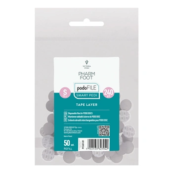 Pharm Foot Podo File Tape Layer 240 S Wymienne Nakładki Ścierne Na Podo Disc 50 szt. - Refill Woreczek