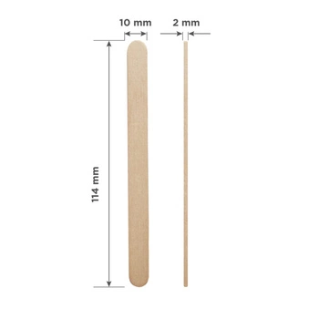 Staleks Drewniana Szpatułka Do Depilacji Expert 114x10mm (100 szt.)