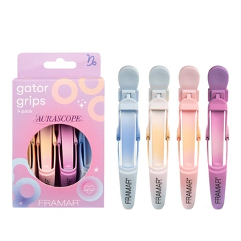 Framar Aurascope Zestaw 4 Klipsów Fryzjerskich Gator Grip