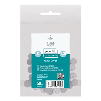 Pharm Foot Podo File Foam Layer 240 S Wymienne Nakładki Ścierne Na Podo Disc 50 szt. - Refill Woreczek
