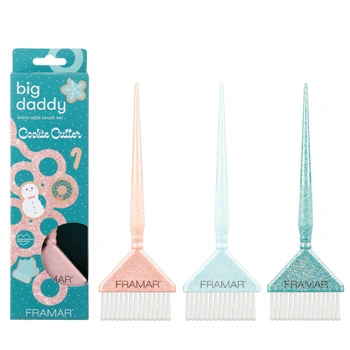 Framar Cookie Cutter Zestaw 3 Szerokich Pędzli Do Koloryzacji Big Daddy